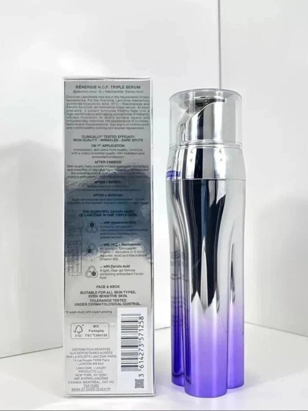 Lancome Renergie HCF Triple Serum 1.69oz 50ml Anti Aging Brightening - Picture 3 of 3